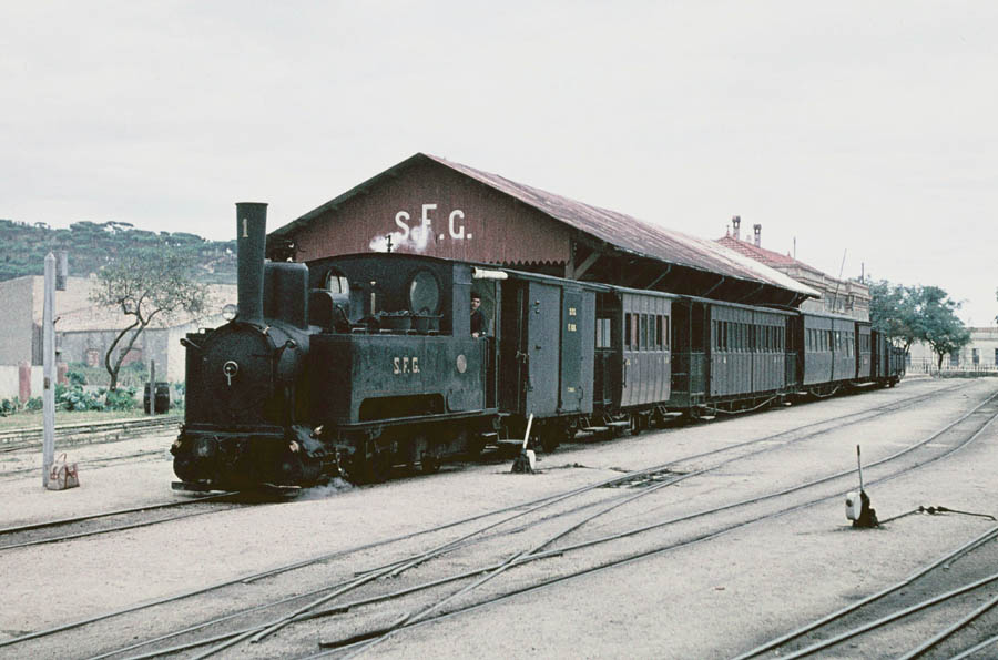Tren dispuesto en San Feliu